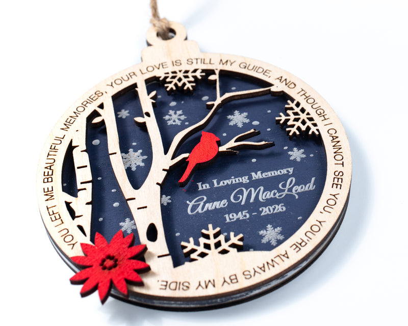 Personalized Cardinal Memorial Ornament