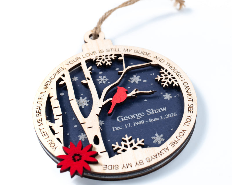 Personalized Cardinal Memorial Ornament
