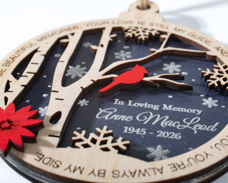 Personalized Cardinal Memorial Ornament