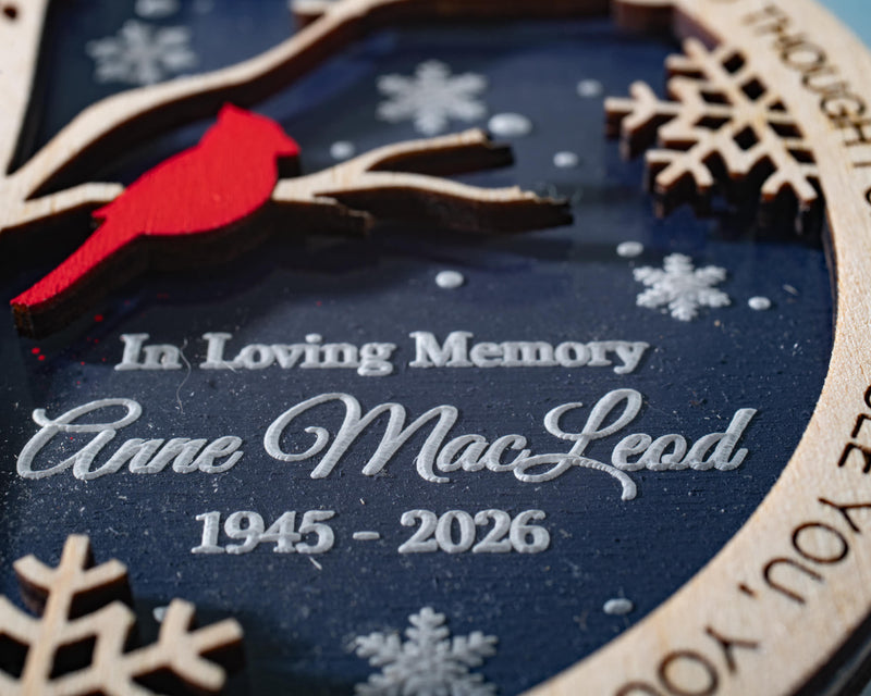 Personalized Cardinal Memorial Ornament