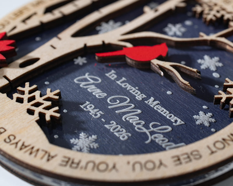 Personalized Cardinal Memorial Ornament