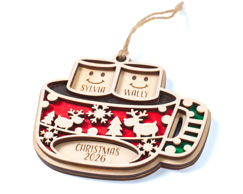 Hot Cocoa Mug Family Ornament
