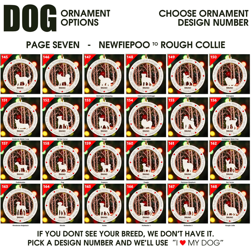 I Love My Dog Premium Christmas Ornament