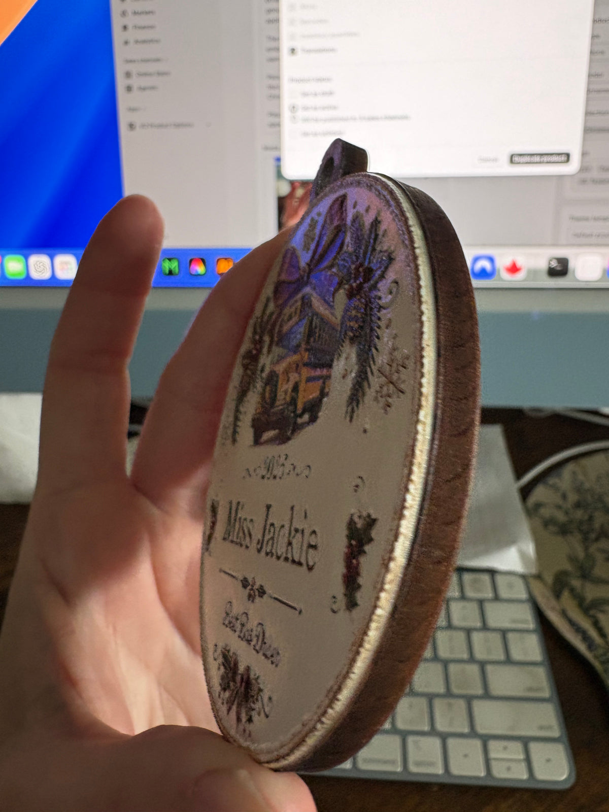 Personalized Bus Driver Ornament – 3D Textured Design