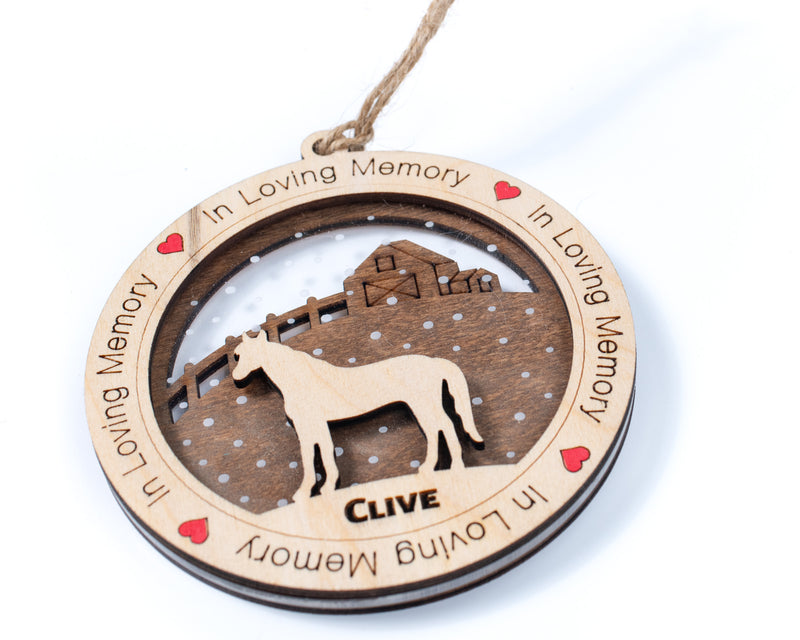 I Love My Horse Premium Christmas Ornament