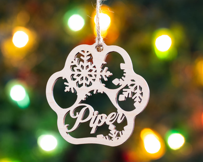 Personalized Paw Ornament
