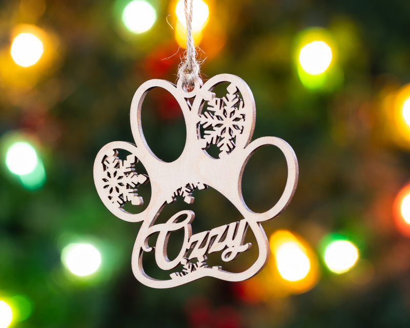 Personalized Paw Ornament