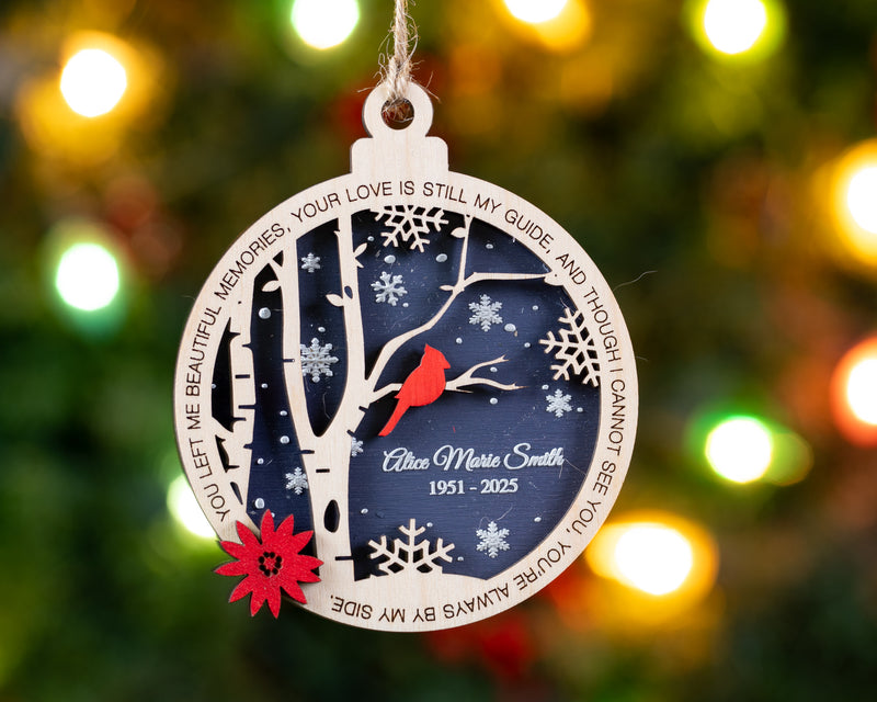 Personalized Cardinal Memorial Ornament