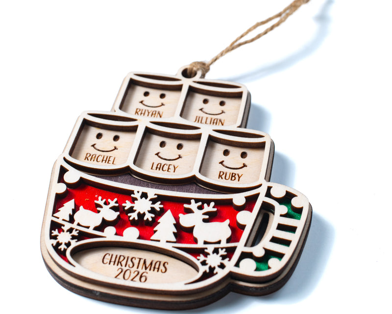 Hot Cocoa Mug Family Ornament