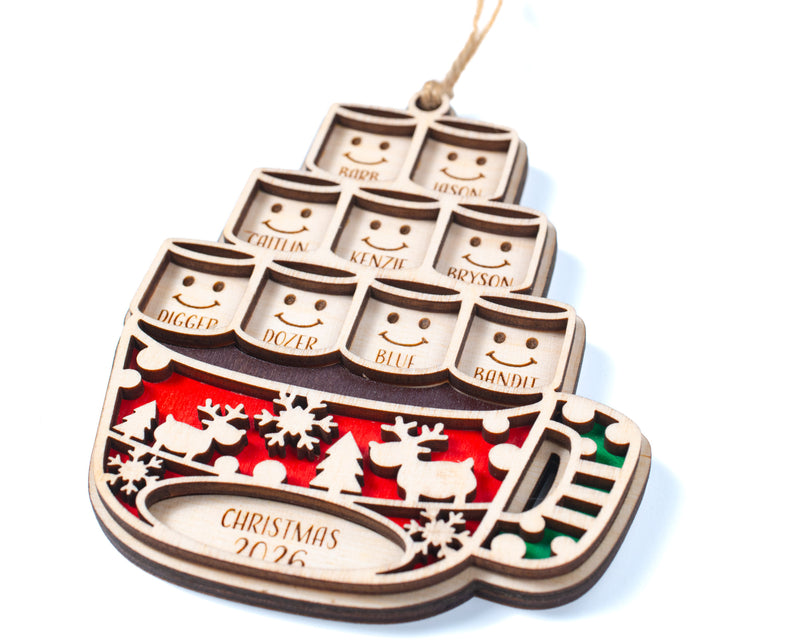 Hot Cocoa Mug Family Ornament