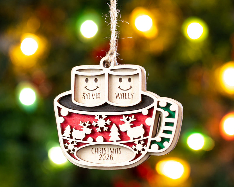 Hot Cocoa Mug Family Ornament