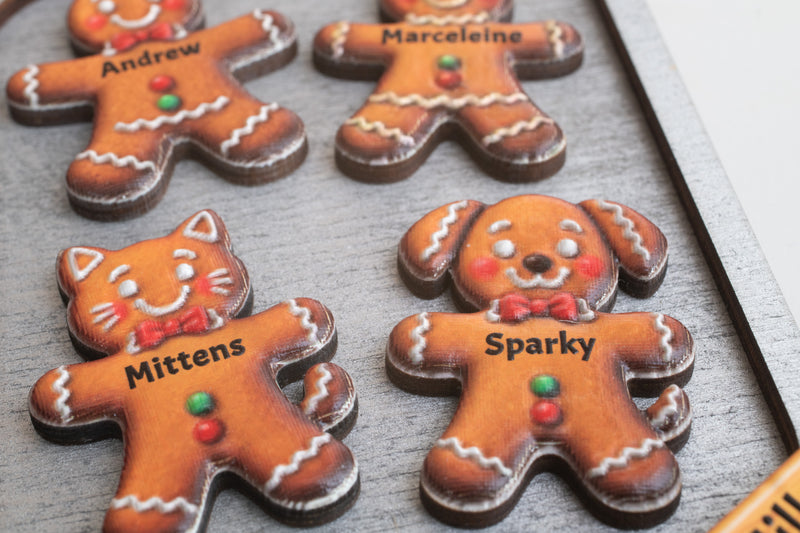 Gingerbread Tray Family Cookie Christmas Ornament