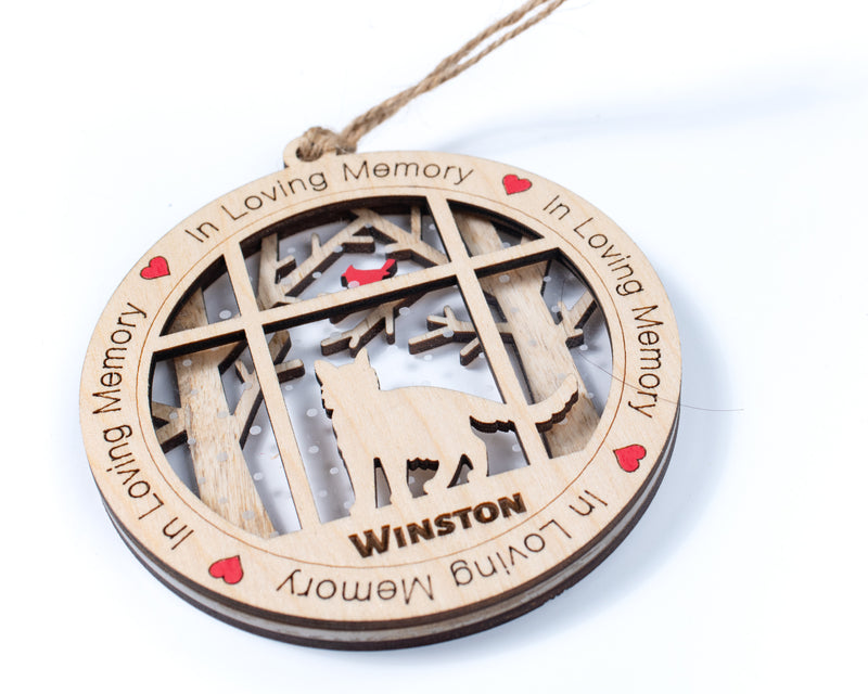 I Love My Cat Premium Christmas Ornament
