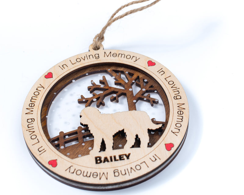 I Love My Dog Premium Christmas Ornament