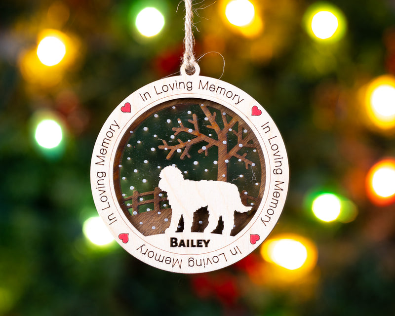 I Love My Dog Premium Christmas Ornament