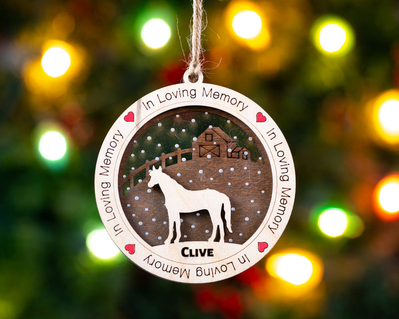 I Love My Horse Premium Christmas Ornament