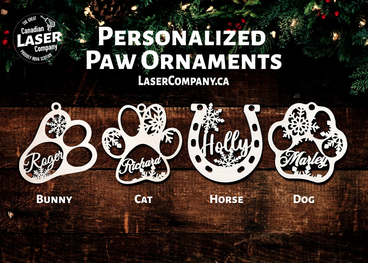Personalized Paw Ornament