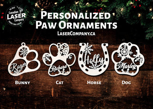 Personalized Paw Ornament