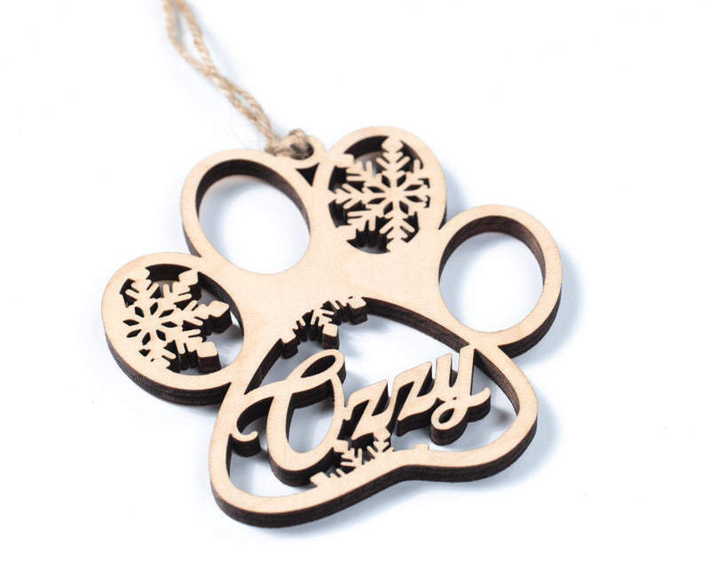 Personalized Paw Ornament