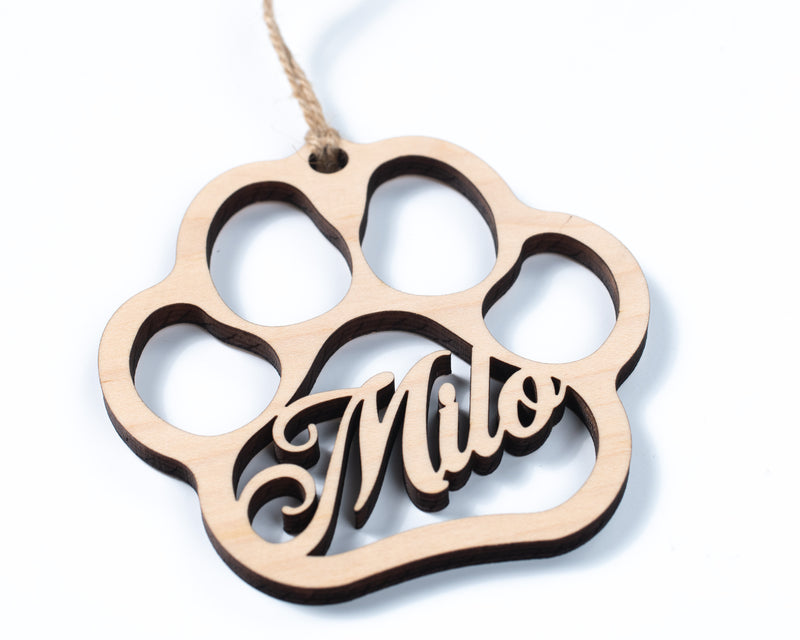 Personalized Paw Ornament
