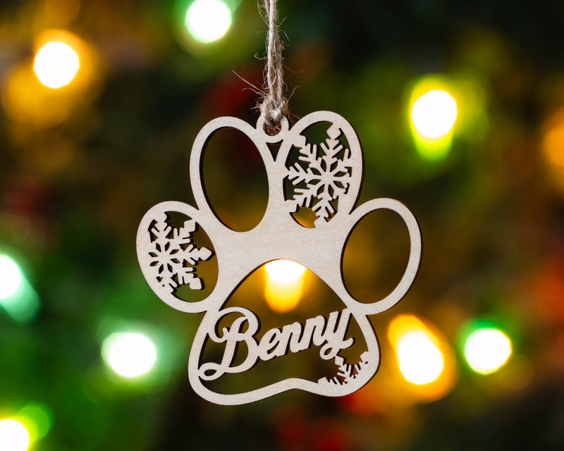 Personalized Paw Ornament