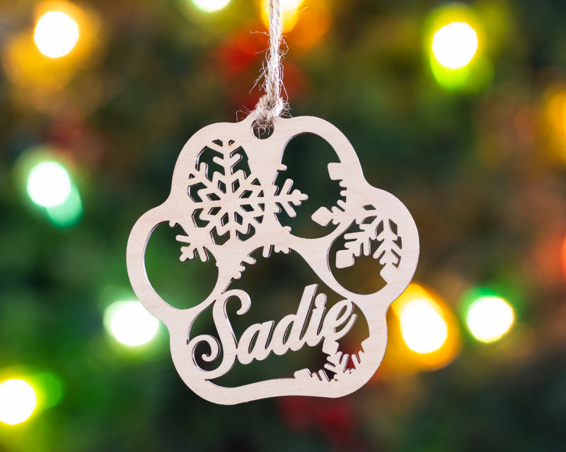 Personalized Paw Ornament