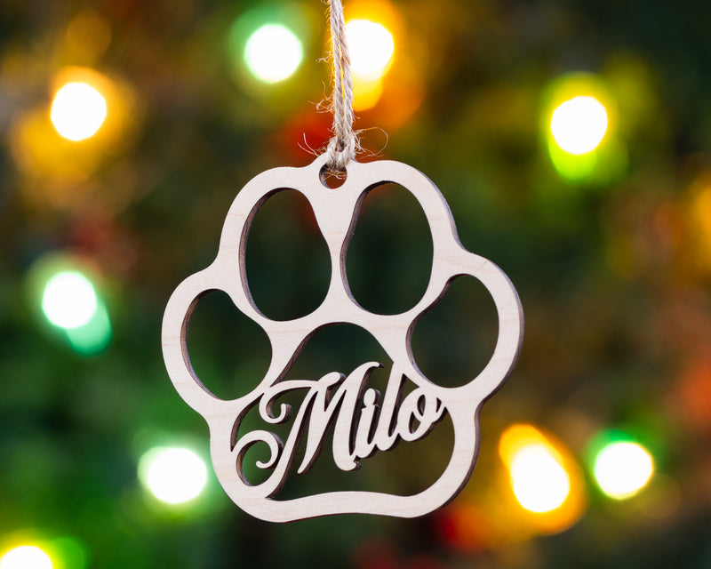 Personalized Paw Ornament