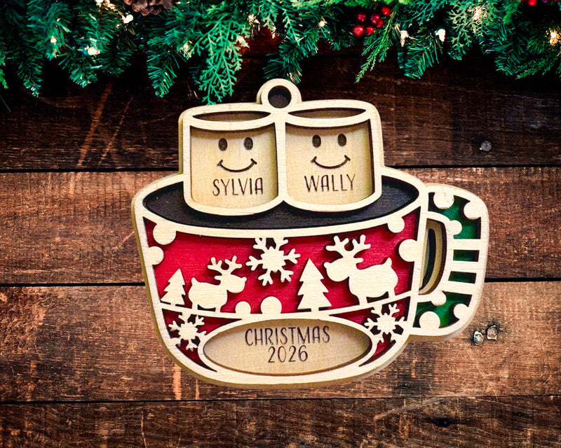 Hot Cocoa Mug Family Ornament