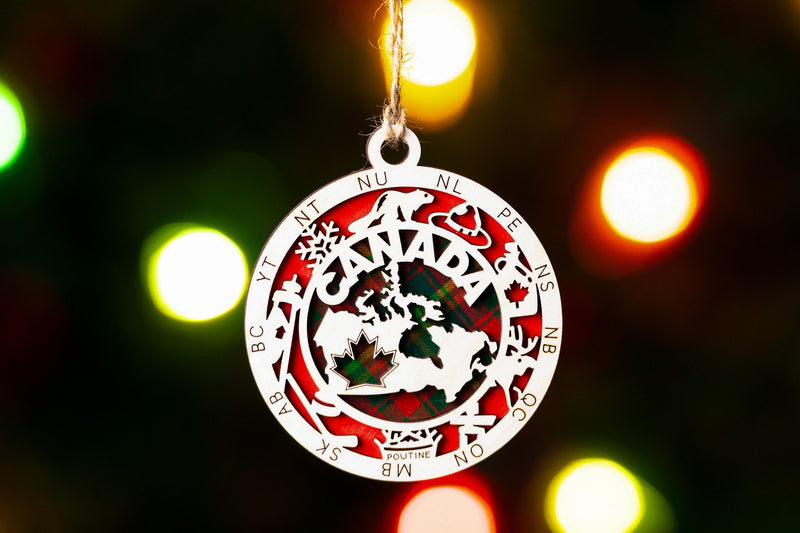 Canada Map Ornament