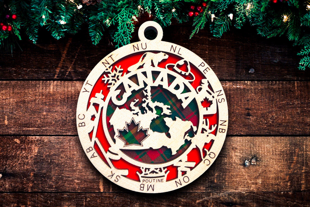Canada Map Ornament